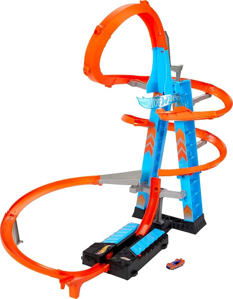 Amazon.co.jp: Hot Wheels Sky Crash Tower Track Set, 2.5+ ft